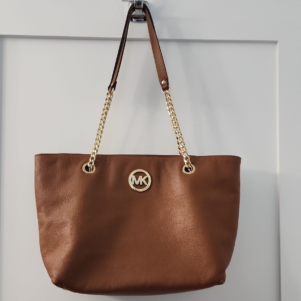 Michael Kors Brown Leather Tote Bag